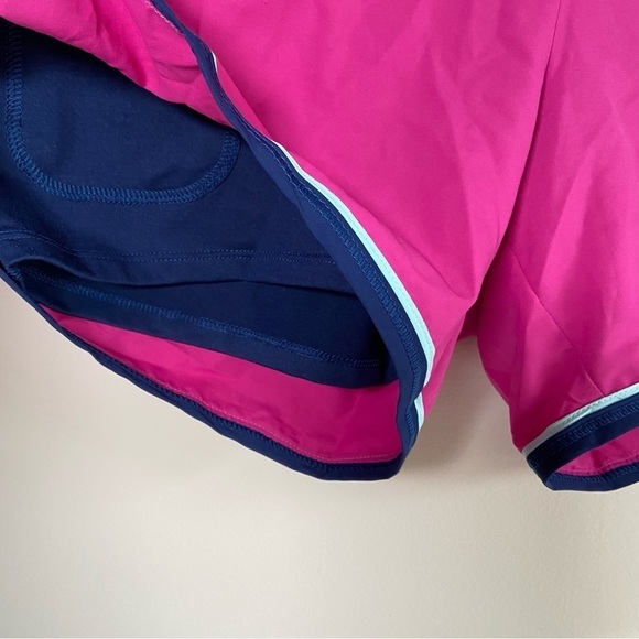 Sugoi Prism 4” Running Shorts Lined with Drawstring Pink and Navy Large - Picture 4 of 7